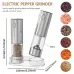 Stainless Steel Electric Pepper Grinder Set Rechargeable 95ML Pepper Grinder Set Sea Salt Grinder Electric Black White Pepper Grinder Bottle