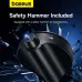Baseus 360 Car Backseat Rear View Mirror with Safety Hammer Full Vision Wide Angle Get Off Safety Assistant Waterproof Auto Rearview Mirror