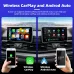 2 in 1 Car AI Box Wireless CarPlay Adapter Wireless Android Car Adapter Box for Wired CarPlay/Wired Android Auto Bluetooth 5.0