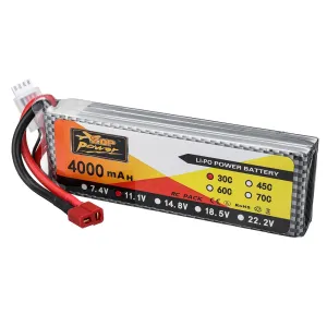 ZOP Power 11.1V 4000mAh 30C 3S LiPo Battery T Plug for RC Car