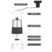 304 Stainless Steel Portable Manual Coffee Grinder Adjustable Coarseness and Fineness Hand-Crank Grinding Beans Machine