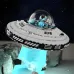 TUOMU T3012 Space Exploration Model UFO Spaceship Spacecraft with LED Light MOC Building Block Brick Toy Set for Kids Children Gift