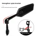 BENGGUO 1 Pair Bicycle Rearview Mirror 360 Rotation Anti-glare HWide Range Bike Handlebar Reflector Mirror for MTB Motorcycle E-bike