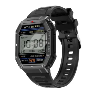 DT108 1.96inch HD Screen GPS Track AI Voice Assistant bluetooth Call Heart Rate Blood Oxygen Monitor Sleep Monitoring Electrocardiogram Function Multi-sport Modes Music Playback IP68 Waterproof Smart Watch