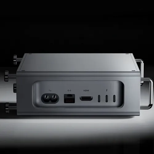 Ulanzi QT01 Mini Aluminum Alloy Computer Case for Mac Mini M4/M4 Pro with Magnetic Side Stand Dustproof Shockproof Expansion Case