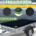 214x122cm Foldable Trailer Car Cover Waterproof Windproof Dust Protector With Rubber Belt