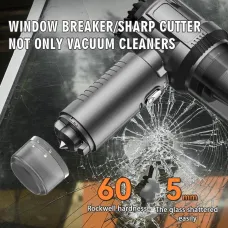 Wireless Handheld Car Vacuum Cleaner With Window Breaking Hammer Portable Home Desktop Dust Remover Power Tool
