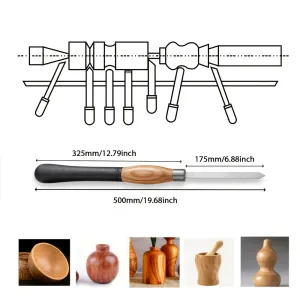 4pcs Woodworking Chisels Set Woodturning Carbide Lathe Tools Lathe Roughing and Finishing Hollow Tool