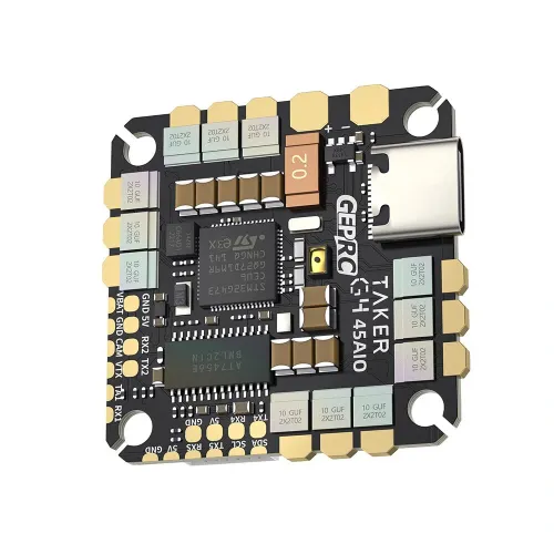 9g 25.5x25.5mm GEPRC GTAKER G4 45A AIO Flight Controller OSD Integrated with 45A 4in1 Brushless ESC 3-6S Support DShot600 for FPV RC Racing Drone