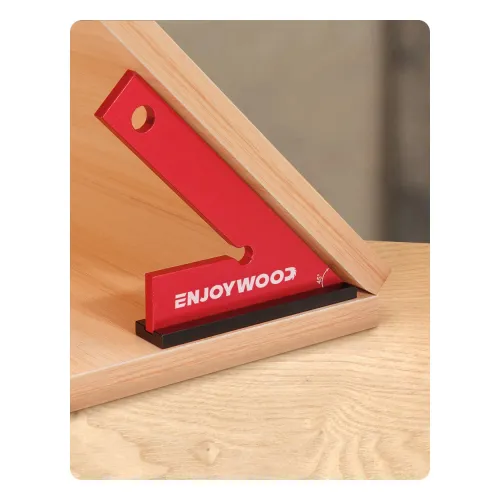 ENJOYWOOD Aluminum Alloy Miter Square with Base 45 Degree Right Angle Ruler Miter Angle Corner Ruler Woodworking Measuring Tools