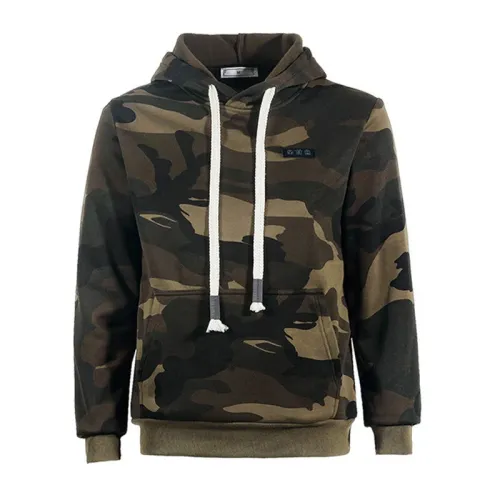 TENGOO HS07Smart Heated Sweatshirt 7 Heating Areas Quick Heating USB Rechargeable Camouflage Hooded Pullover Fashion Oversize Jacket for Winter Outdoors Keep Warm