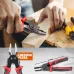 5 in 1 Plier Tool Set High Carbon Steel Wire Cutters Wire Strippers Needle Nose Pliers Long Range Durable Suitable for Heavy Duty Applications Removable Replacement