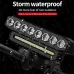 Cansses 3 in 1 4000mAh Battery Bike Headlight 6 Light Modes USB Fast Charging Waterproof Power Bank Phone Bicycle Front Light with 130db Horn for Night Cycling