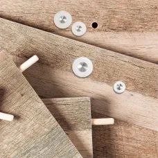 Alloy Steel Dowel and Tenon Center Transfer Plugs 20 Pieces 1/4 Inch Silver Durable Easy to Use for Precise Woodworking Projects