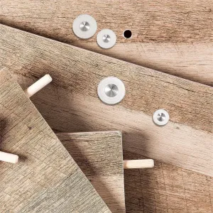 Alloy Steel Dowel and Tenon Center Transfer Plugs 20 Pieces 1/4 Inch Silver Durable Easy to Use for Precise Woodworking Projects