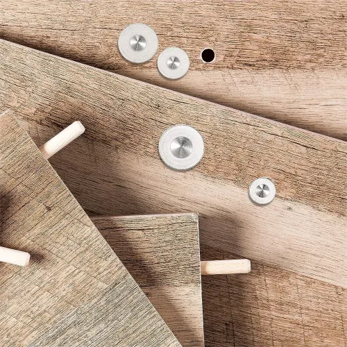 Alloy Steel Dowel and Tenon Center Transfer Plugs 20 Pieces 1/4 Inch Silver Durable Easy to Use for Precise Woodworking Projects