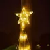198 LED Five-Pointed Star Light Waterfall Light Water Trailing Light Christmas Holiday Decoration Light Garden Star Light String 8 Mode Function