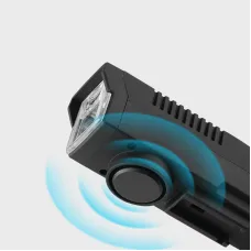 BENGGUO Solar Rechargeable Bike Headlight LESuper Brightness 1800mAh Battery Waterproof 4 Light Modes Warning Flashlight with 120dB Horn for Night Cycling