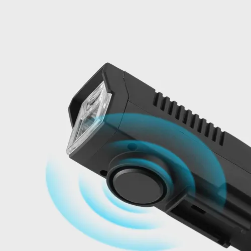 BENGGUO Solar Rechargeable Bike Headlight LESuper Brightness 1800mAh Battery Waterproof 4 Light Modes Warning Flashlight with 120dB Horn for Night Cycling