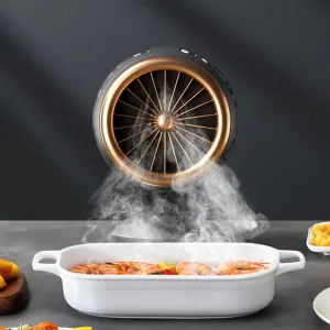 USB Household Small Desktop Range Hood Desktop Range Hood Height Angle Adjustment Portable Range Hood Kitchen Exhaust Fan for Indoor BBQ Hot Pot