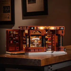 TUOMU JD131 American Coffee Shop Building Block Set with Lights Battery 1904 PCS Creative Play Imagination Kids Children Toys