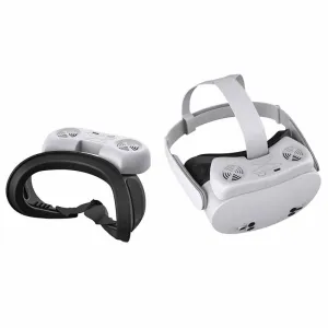 DOBE TY-5805 VR Cooling Fan Mask for Meta Quest 3S Dual Micro Fans 3-Speed Adjustable Pad USB-C Rechargeable Long Battery Life Gaming Accessories