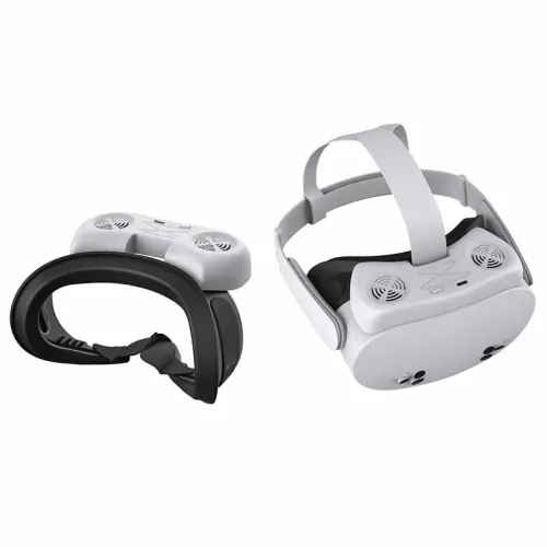 DOBE TY-5805 VR Cooling Fan Mask for Meta Quest 3S Dual Micro Fans 3-Speed Adjustable Pad USB-C Rechargeable Long Battery Life Gaming Accessories