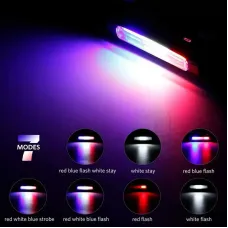 Cansses Bike Taillight 500mAh Battery 7 Light Modes USB Rechargeable Waterproof Lightweight Bicycle Rear Light for Night Cycling