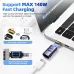 140W USB4.0 40Gbps Thunderbolt3 Magnetic Type-C to Type-C Fast Chargeing Magnet Converter Cable 8K@60Hz OTG USB Type C Adapter