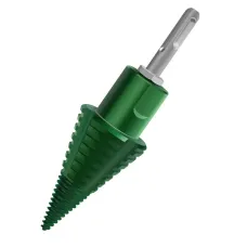 Wood Splitter Drill Bit Carbon Steel High Frequency Cutting Spiral Design Fits Electric Hammer Round Square Handle Tree Stump Removal Firewood Splitting