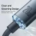 Baseus Crystal Series PD20W Type-C to iP Cable Fast Charging Data Transmission Tinned Copper Core Line 1.2M/2M Long for iPhone 14 14 Plus 13 14 12 for iPad