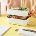 2 Layer 300W Portable Electric Lunch Box Food Warmer for Travel Self Cooking Heated Lunch Box for Home Office Cooking Food