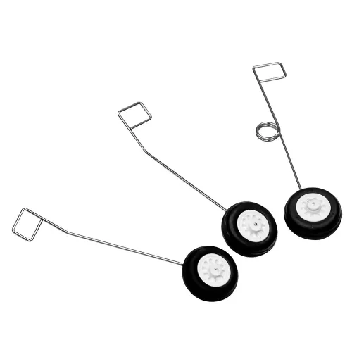 QF009 SU-35 Fighter Brushless Version RC Airplane Spare Parts Accessories Rubber Simulation Wheels Landing Gear/ Push Rod Set