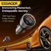 ESSAGER ES-CC17 100W 2-Port USB PD Car Charger Adapter with USB-A+Type-C PD3.0 QC3.0 AFC FCP SCP PPS VOOC Fast Charging with LED Digital Display for iPhone 16 16 Pro 15 14 13 Pro Max for Samsung Galaxy Z Flip6 for Xiaomi 15pro