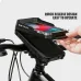 WILMAN Bicycle Phone Holder Touchscreen Waterproof Hard Shell Phone Box Rotatable Bike Handlebar Bracket Bag for 5.5''-6.7" Cellphones
