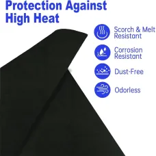 Fireproof Welding Blanket Certified 5mm Thick Carbon Felt Heat Resistant Mat up to 3000F for Soldering Firepit Grill Welding