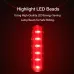 LAOTILS80 Smart Brake Sensor Bike Taillight 500mAh Battery 6 Light Modes Type-Rechargeable IPX5 Waterproof Wear-resistant Bicycle Rear Light for Night Cycling