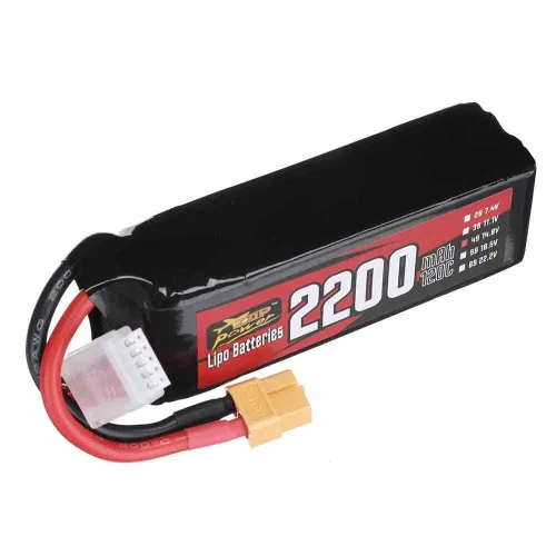 ZOP Power 14.8V 2200mAh 120C 4S LiPo Battery XT60 Plug with Adaper for RC Drone