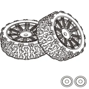 2PCS MJX 14301 1/14 RC Car Original Parts 1415A1 14301 Rubber Tires 1415A2 14302 Rubber Tires 1415B1 14301 TPR Tires 1415B2 14302 TPR Tires 1415C Drift Tires