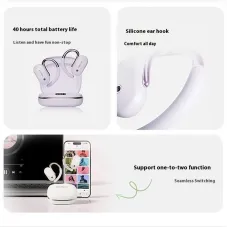 RemaxOpenBuds KF01 TWS Earbuds bluetooth 5.4 Earphone 14.2mm Moving Coil 360 Surround Stereo ENC Noise Cancelling LED Digital Display White Noise Music Liquid Silicone Earhooks Sports Headphone