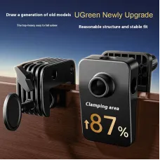 UGREEN LP824 Phone Tablet Bedside Holder Adjustable Arm Carbon Steel Sturdy Mount for 4-12.9 Inch iPhone Switch Kindles Anti-Slip Silicone Multi-Scenario Desktop Clamp Stand Live Streaming Video Bracket