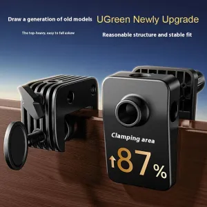 UGREEN LP824 Phone Tablet Bedside Holder Adjustable Arm Carbon Steel Sturdy Mount for 4-12.9 Inch iPhone Switch Kindles Anti-Slip Silicone Multi-Scenario Desktop Clamp Stand Live Streaming Video Bracket