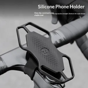 WESBIKING Silicone Bike Phone Holder for 4.5-6.7inch Multi-Angle Stable Clamp Anti-slip Cycling Cellphone Support Mount