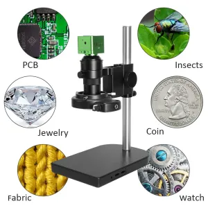 HAYEAR Video Microscope 4K HD 130X magnification with SONY CMOS IMX678 Sensor Advanced HDR Function Real-Time Product Comparison Perfect for Circuit Board Inspection and Jewelry Analysis
