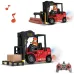 1/24 2.4G 11CH Alloy RC Heavy Forklift Crane Car Lifting Music Spray Scene Simulation Children Toy For Boys
