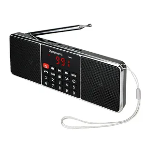 TR602 Portable Radio AM FM Receiver Bluetooth Speaker MP3 Player Rechargeable Battery AUX Input Telescopic Antenna