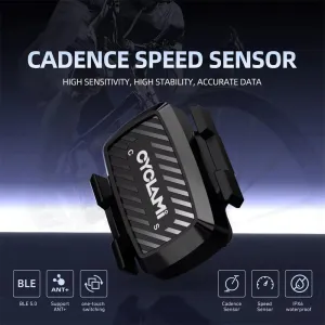 CYCLAMC1 Bike Speed Cadence Dual Sensor Bluetooth BLE5.0 ANT+ Dual Protocol Low Power Consumption Waterproof Measure Speedometer for MTB