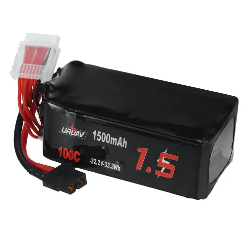 URUAV 22.2V 1500mAh 100C 6S LiPo Battery XT60 Plug for RC Drone