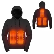 TENGOO HS05B Smart Heated Sweatshirt 5 Heating Areas Quick Heating USB Rechargeable Washable Safety Fashion Oversize Jacket for Winter Outdoors Keep Warm