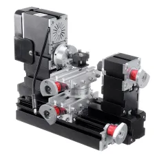 EU Plug 60W Mini Metal Rotating Lathe Wood Lathe 12000RPM Motorized Jigsaw Grinder Wood Metal Lathe